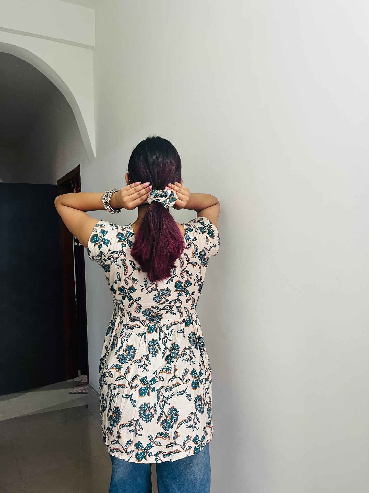 Boho Bloom Cotton Flared Top