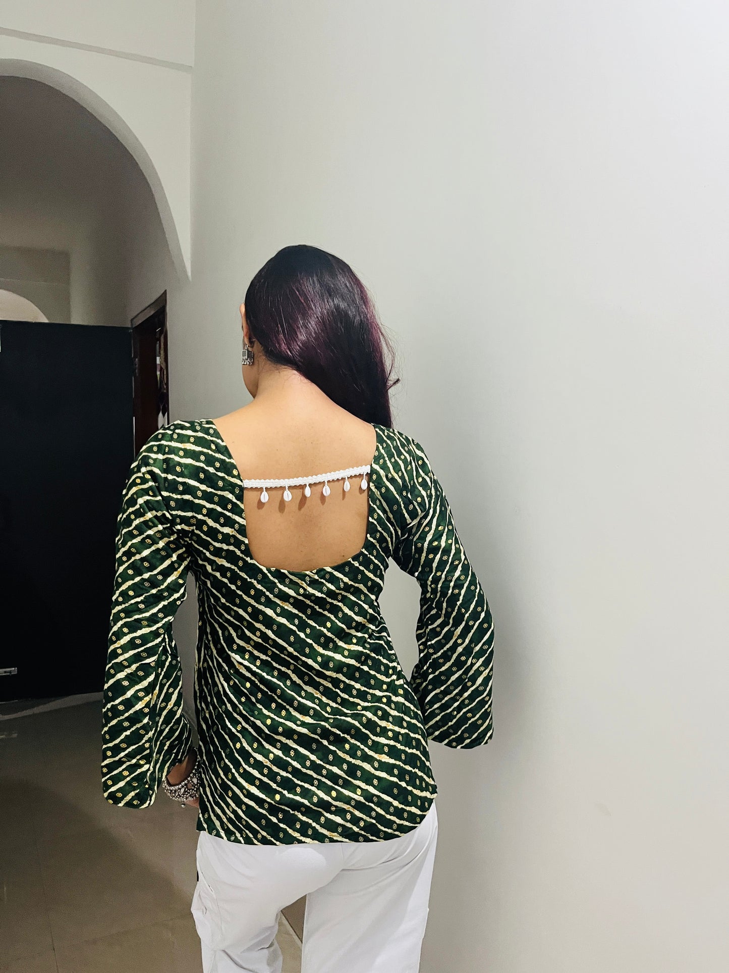 Ira bandhani Print Top