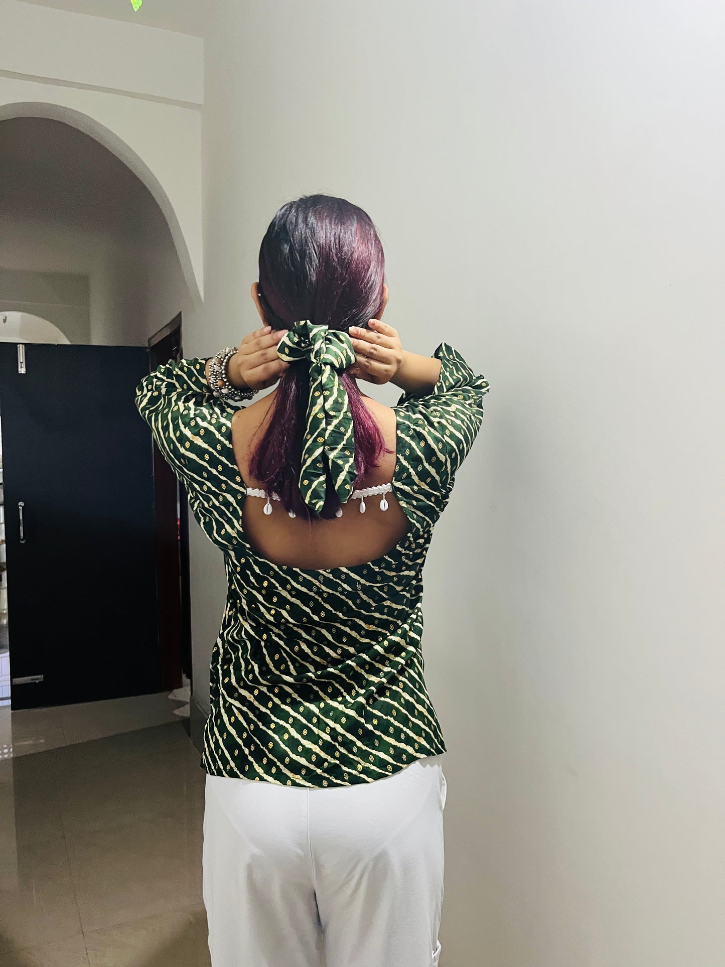 Ira bandhani Print Top
