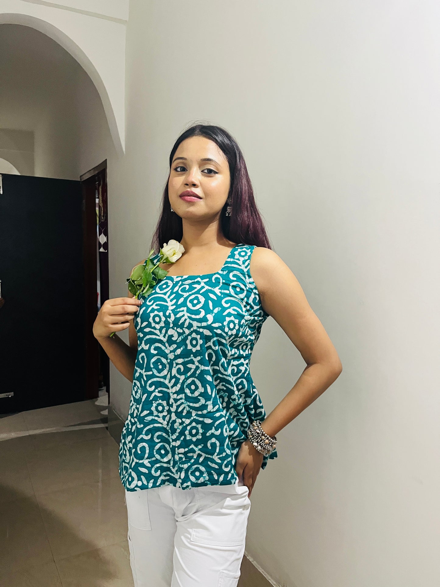 Aanya Block Print Top