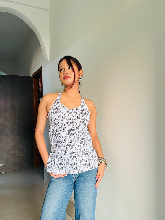 Floral Halter Neck Top