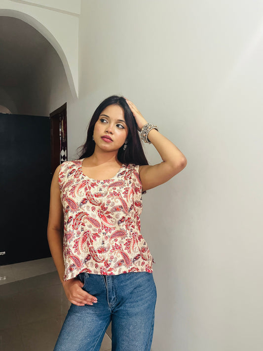 Boho  Paisley Everyday Top