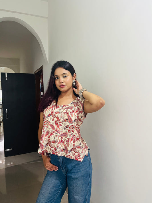 Boho  Paisley Everyday Top